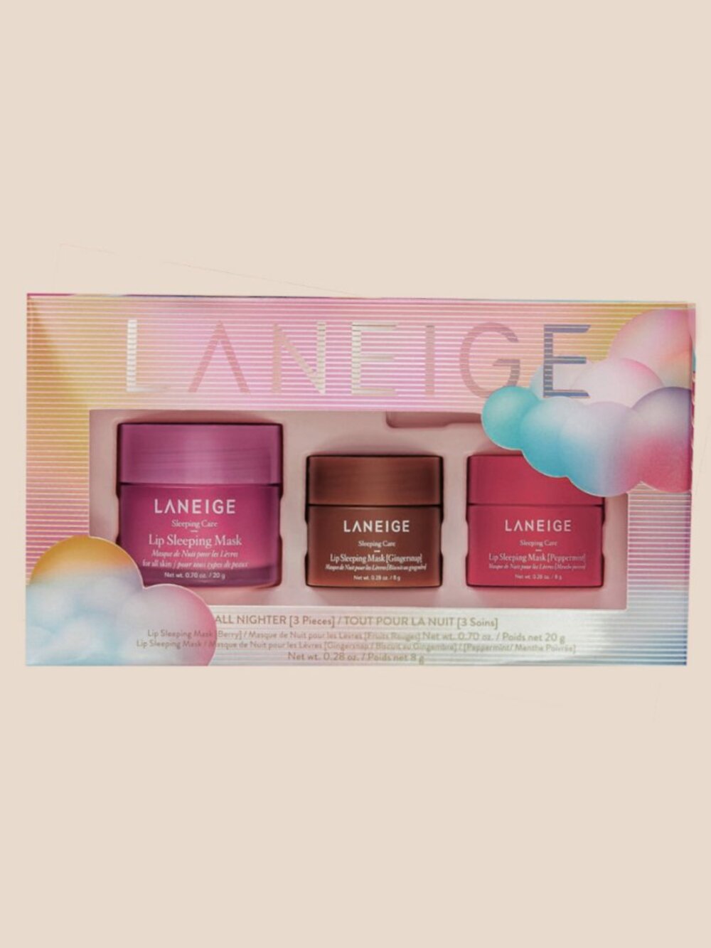 LANEIGE Trio Lip Sleeping Mask Variety Pack NIB